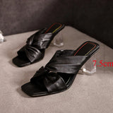 Dames Elegante Sandalen met Hak en Kruisende Bandjes