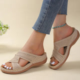Dames Orthopedische Sandalen met Perforatie en Kruisende Bandjes