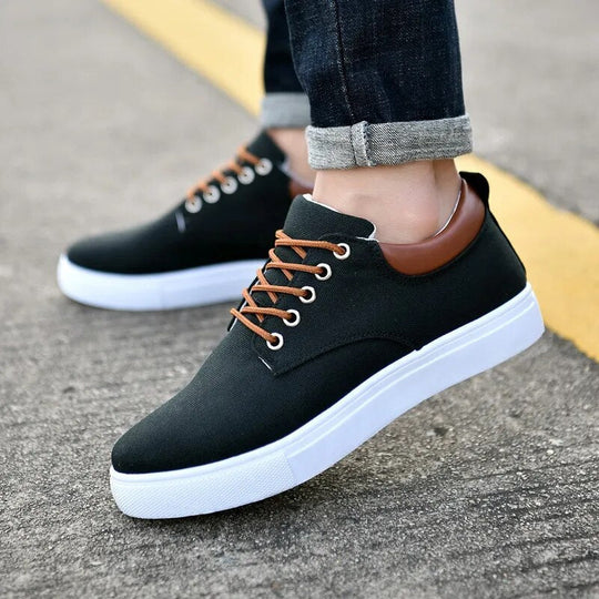 Lichte Canvas Sportschoenen voor Heren – Ademend & Casual Comfort