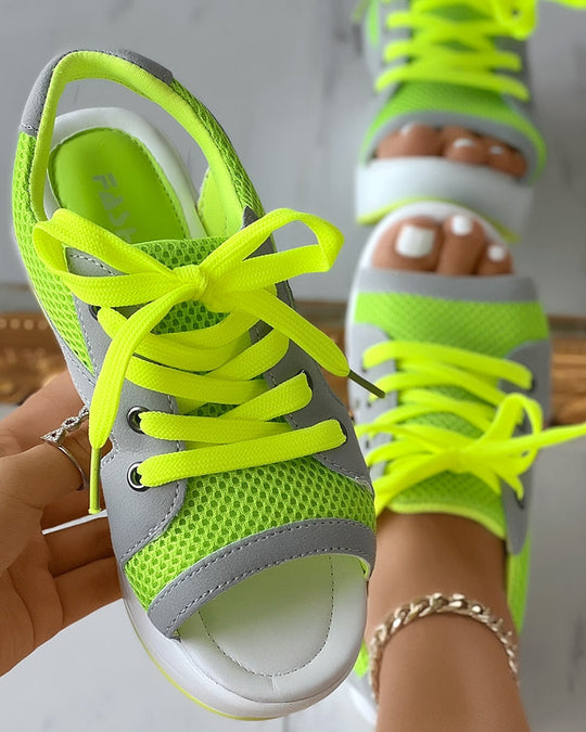 Dames orthopedische sport sandalen met veters
