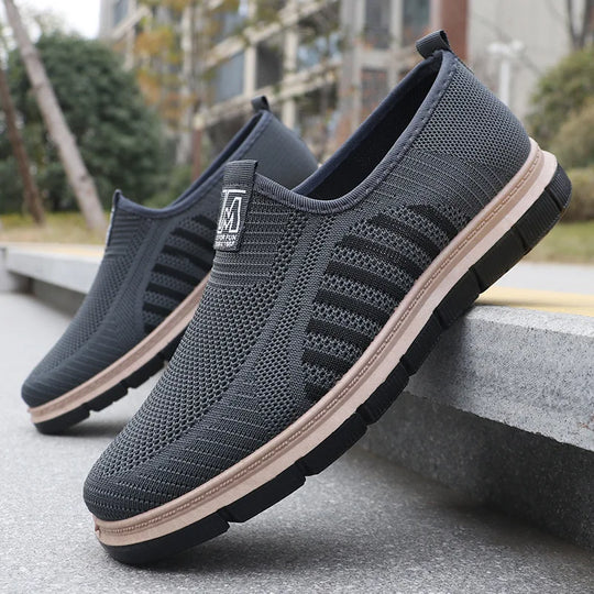 Heren Lichtgewicht Mesh Instap Sneakers met Flexibele Zoolontwerp
