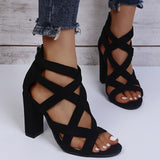 Dames gladiator sandalen met hoge hak