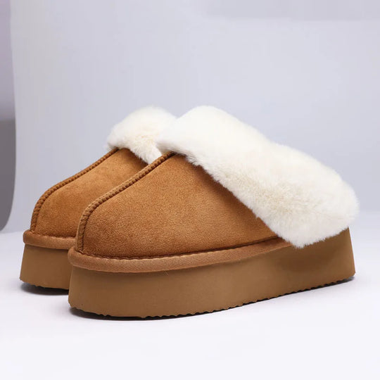 Vrouwen | Pluche Slippers | Dikke Zool | Antislip | Warme Comfortabele Huisschoenen