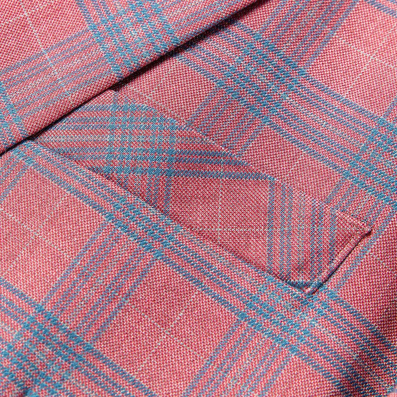 Guillano | Elegante Ruit Blazer in Roze