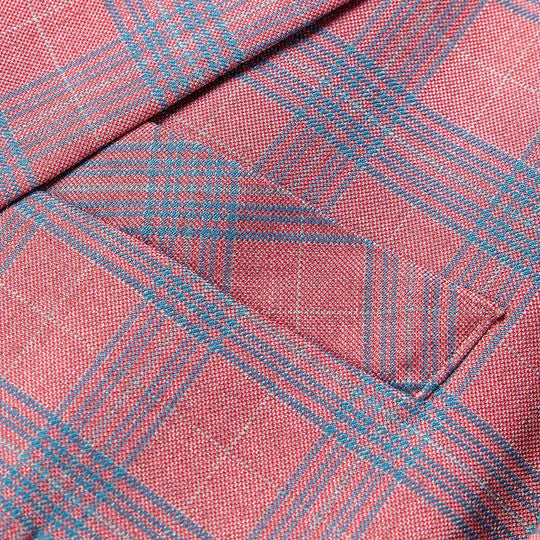 Guillano | Elegante Ruit Blazer in Roze