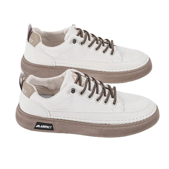 Heren Platform Skate Sneakers met Contrastzool en Vetersluiting