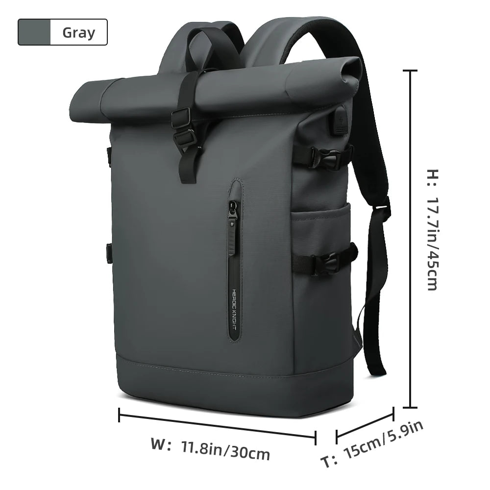 HK Waterdichte Reistas met USB – Uitbreidbare Rugzak – 15.6 inch Laptop Rugtas voor Reizen, Fietsen en Outdoor