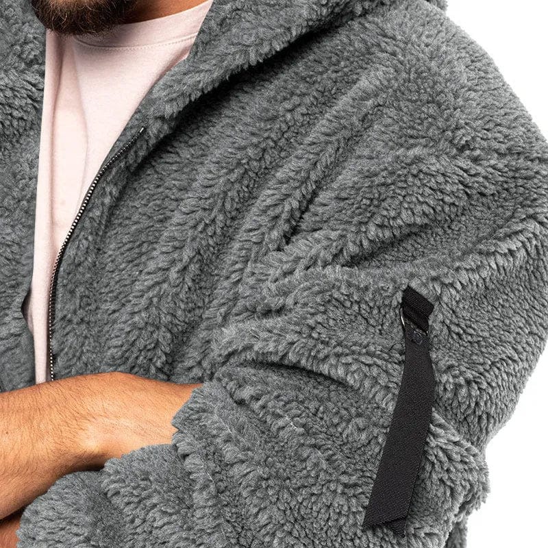 Gevoerde Hoodie met Rits en Zak op de Mouw voor Volwassenen | Ideaal voor de Winter