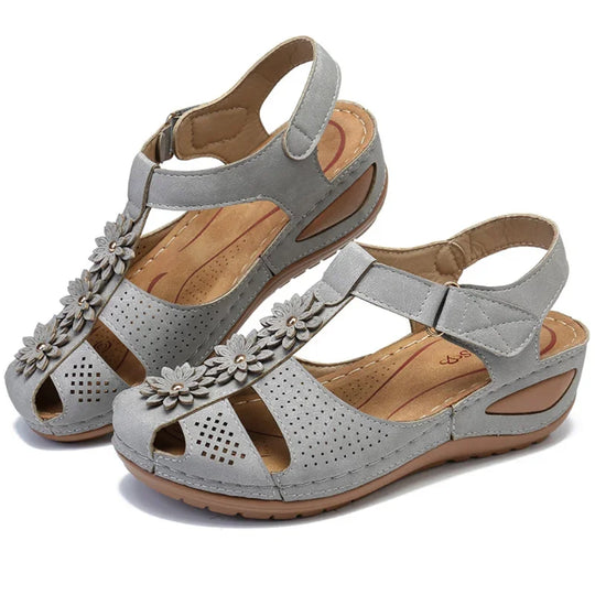 Dames Orthopedische Sandalen met Bloemdecor