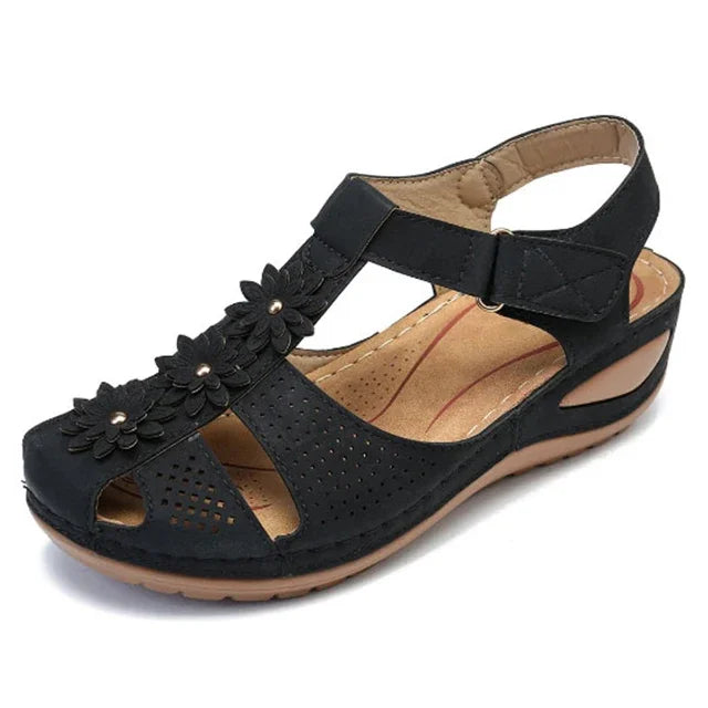 Dames Orthopedische Sandalen met Bloemdecor
