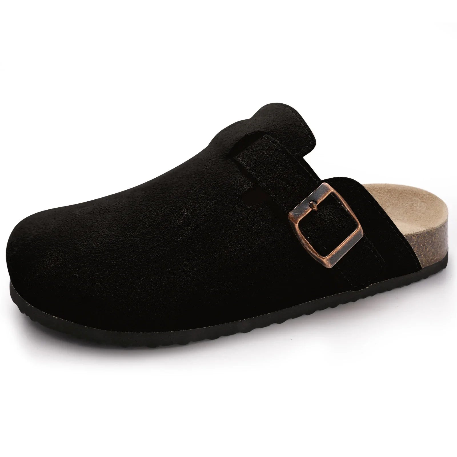 Dames suède sandalen met kurken zool
