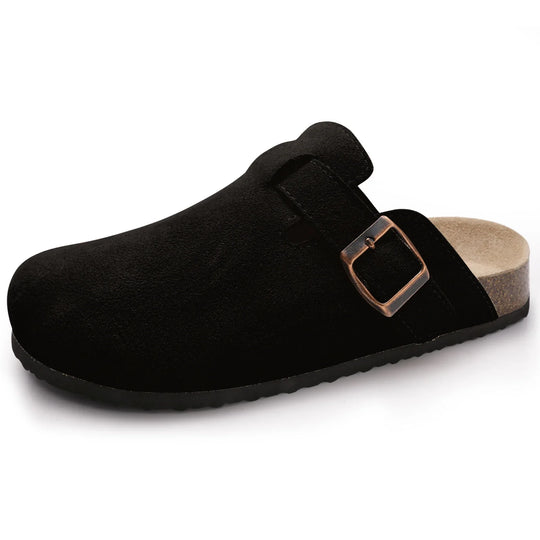 Dames suède sandalen met kurken zool
