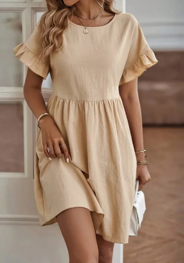 Luchtige damesjurk met ruffles