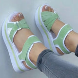 Dames Platform Sandalen met Kruisende Bandjes