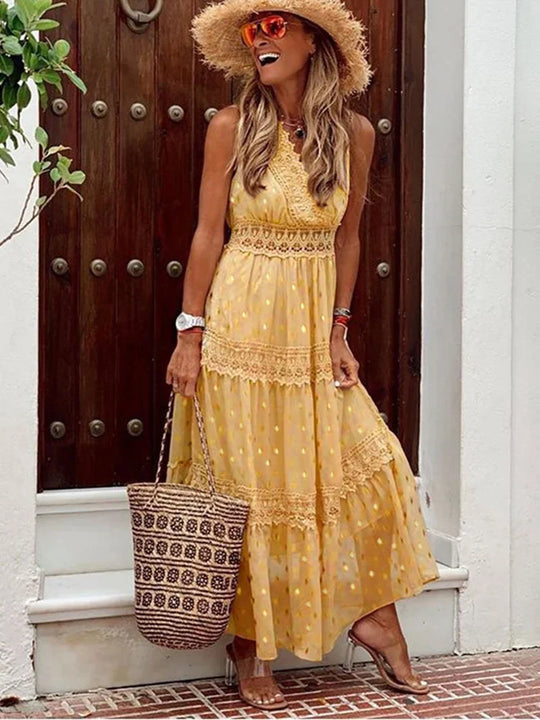 Zomer Maxi Jurk met Kantdetails