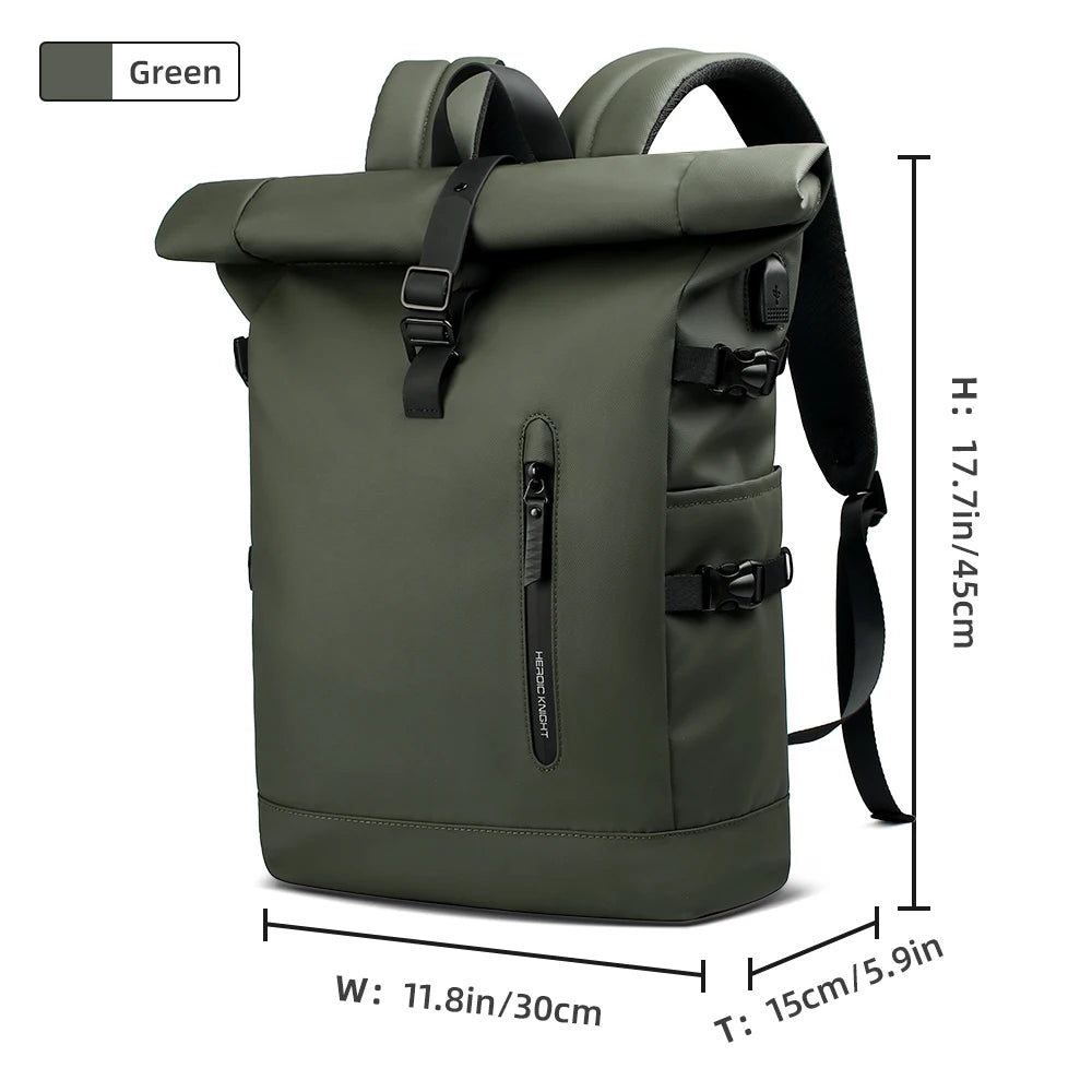 HK Waterdichte Reistas met USB – Uitbreidbare Rugzak – 15.6 inch Laptop Rugtas voor Reizen, Fietsen en Outdoor