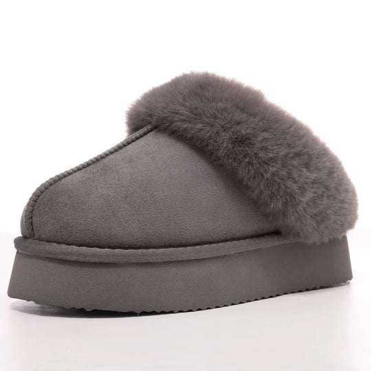 Vrouwen | Pluche Slippers | Dikke Zool | Antislip | Warme Comfortabele Huisschoenen