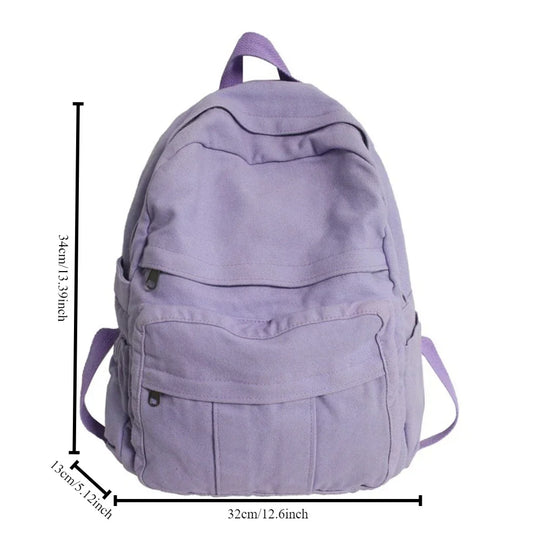 Meisjes Stoffen Schooltas | Vintage Canvas Rugzak | College Student Laptop Rugzak voor Vrouwen