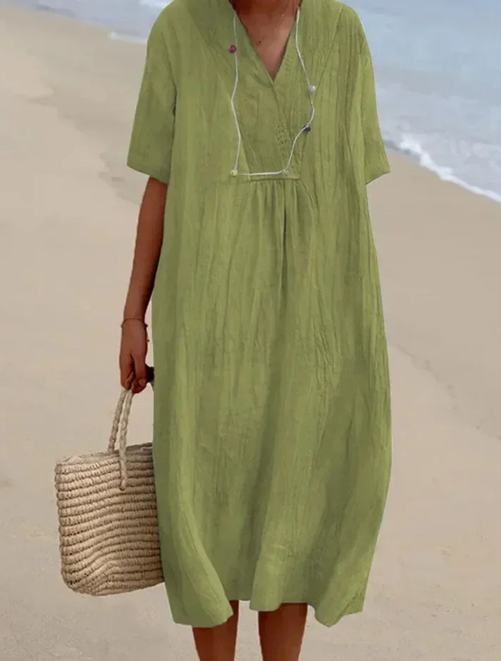 Zomerse oversized katoenen jurk