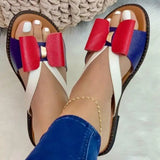 Kleurige Dames Sandalen met Decoratieve Strikjes