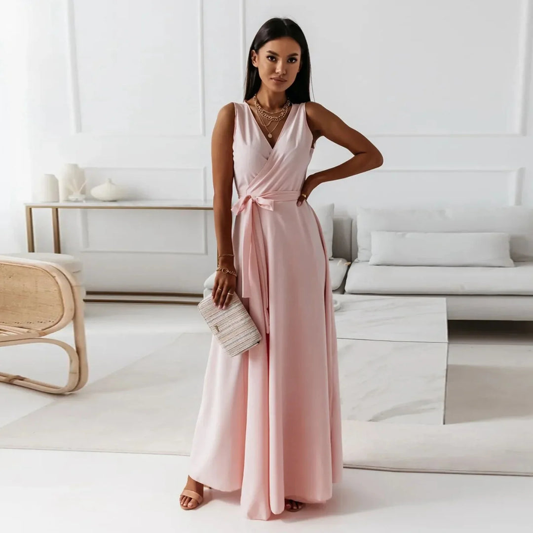 Elegante Maxi Jurk met Wikkeldecolleté