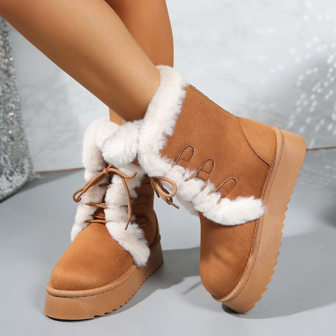 Vrouwen | Hoge Snowboots | Dikke Zool | Warm Gevoerd | Casual Winter Schoenen