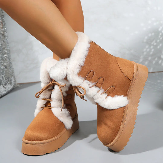 Vrouwen | Hoge Snowboots | Dikke Zool | Warm Gevoerd | Casual Winter Schoenen