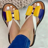 Kleurige Dames Sandalen met Decoratieve Strikjes