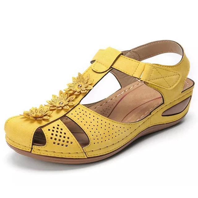 Dames Orthopedische Sandalen met Bloemdecor