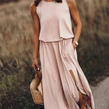 Zomer maxi jurk zonder mouwen