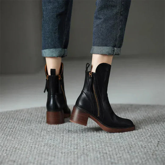 Bottines met Platte Hak voor Vrouwen met Ritssluiting | Ideaal voor Dagelijks Gebruik