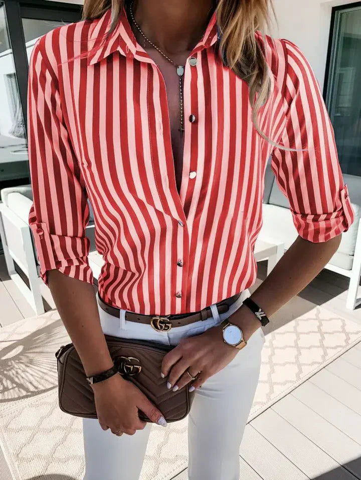Thalia - Klassieke Breton Gestreepte Damesblouse