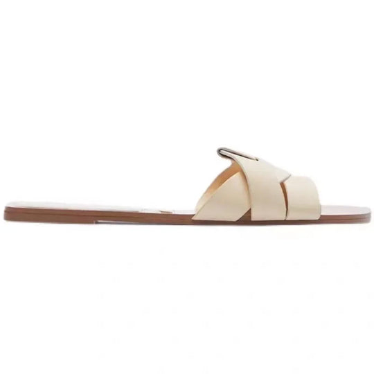 Stijlvolle dames sandalen met platte zool en kruisende banden