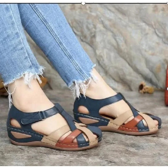 Leren orthopedische sandalen dames schoenen met verstelbare banden