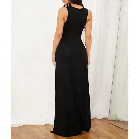 Dames elegante maxi jurk met diepe split