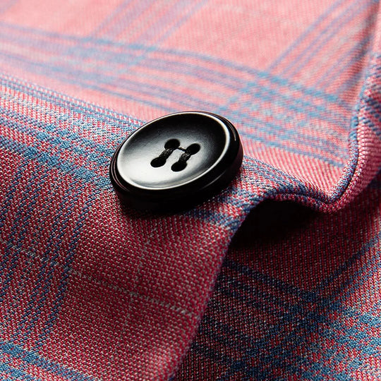 Guillano | Elegante Ruit Blazer in Roze