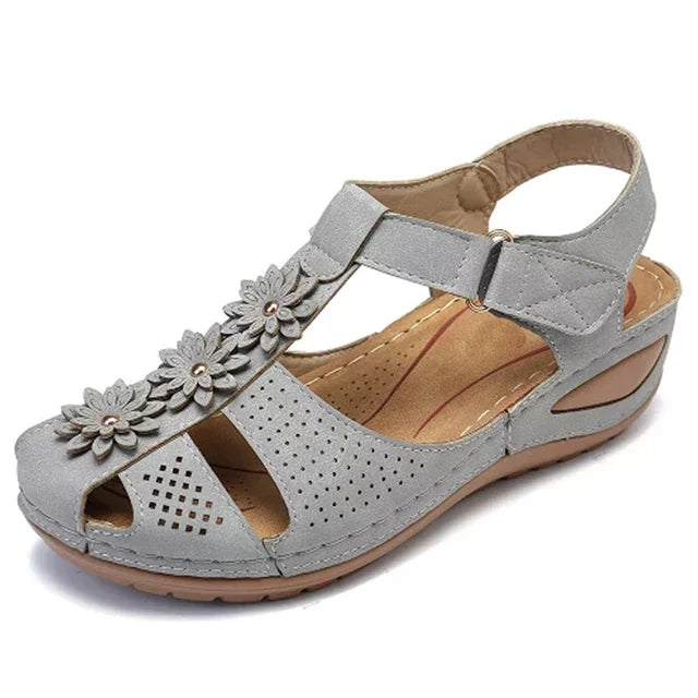 Dames Orthopedische Sandalen met Bloemdecor