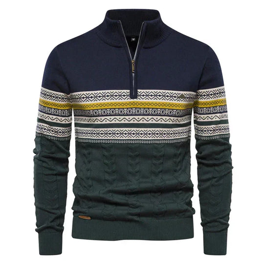 Casual Retro Accent Sweater voor Mannen | Ideaal voor Informele Gelegenheden