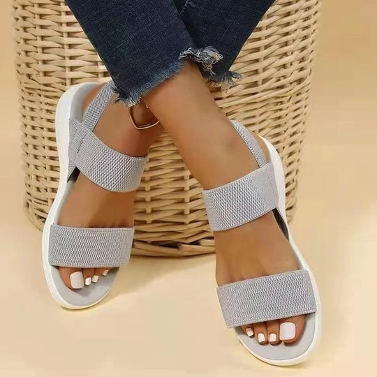 Stijlvolle Dames Sandalen op een Platte Zool
