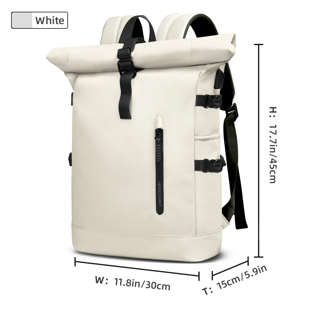 HK Waterdichte Reistas met USB – Uitbreidbare Rugzak – 15.6 inch Laptop Rugtas voor Reizen, Fietsen en Outdoor