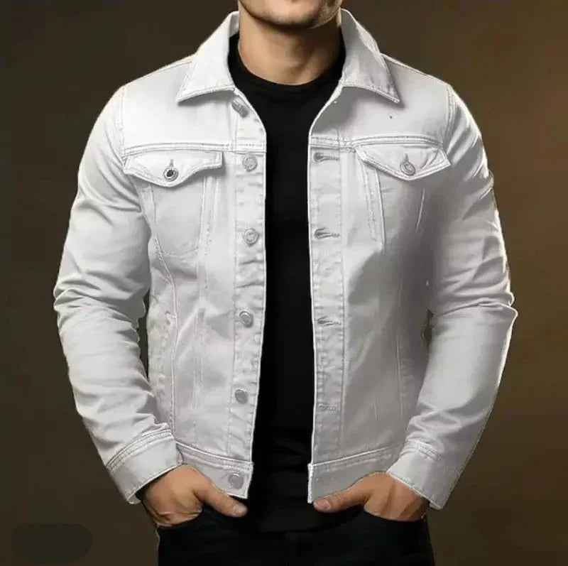 Jeansjack met Zakjes en Knopen voor Mannen | Ideaal voor de Lente en de Herfst