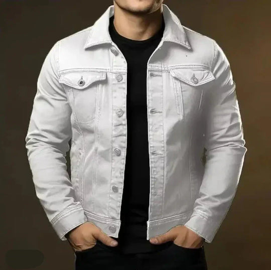 Jeansjack met Zakjes en Knopen voor Mannen | Ideaal voor de Lente en de Herfst