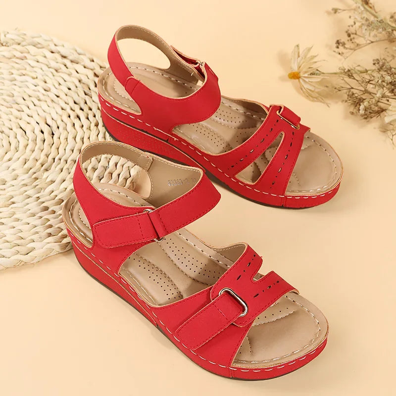Dames Ortopedische Sandalen op Wedge met Verstelbare Bandjes