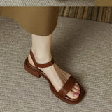 Stijlvolle Dames Sandalen met Lage Hak en Band