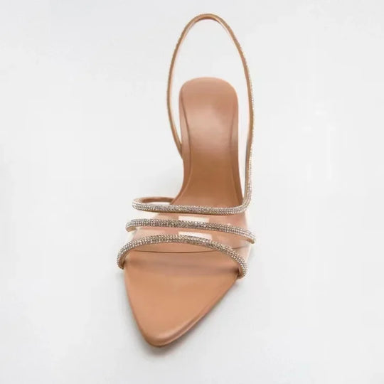 Dames Elegante Hakken Sandalen met Kristallen Bandjes