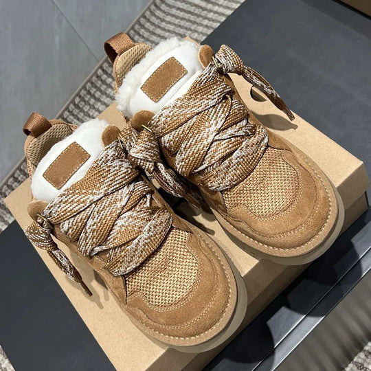 Vrouwen | Lage Fashion Laarzen | Casual | Comfortabel en Warm | Veelzijdige Sneeuwlaarzen