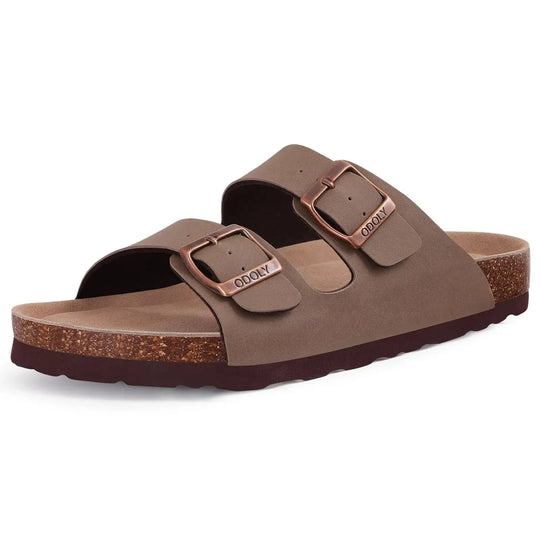 Orthopedische sandalen met kurken zool en twee banden