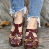 Leren orthopedische sandalen dames schoenen met verstelbare banden