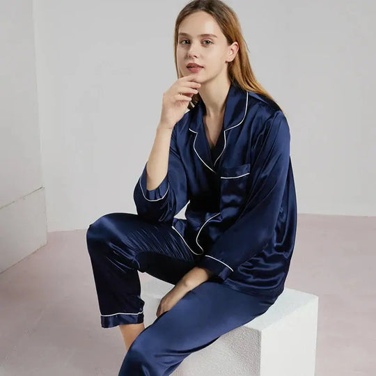 Amabel - Luxe Satijnen Afwerking Dames Pyjama's