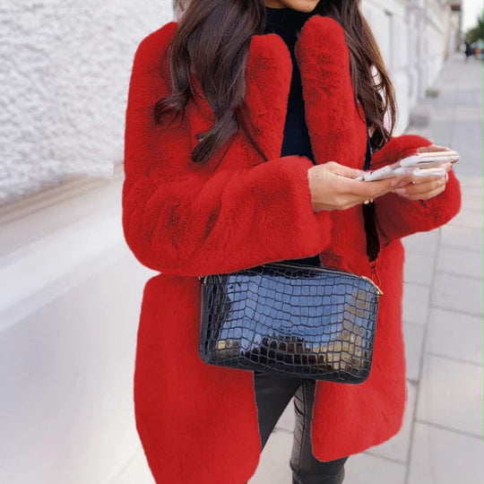 Dames Winterjas met Imitatiebont | Oversized Pasvorm | Warme Fur Jacket